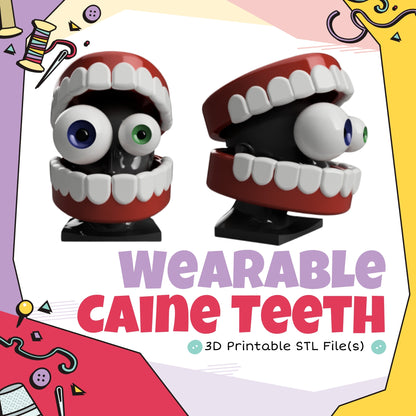 Wearable Caine Teeth Cosplay 3D Print STL (Digital Download)