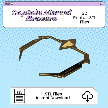 Captain Marvel Bracers 3D Print File | STL for Cosplay