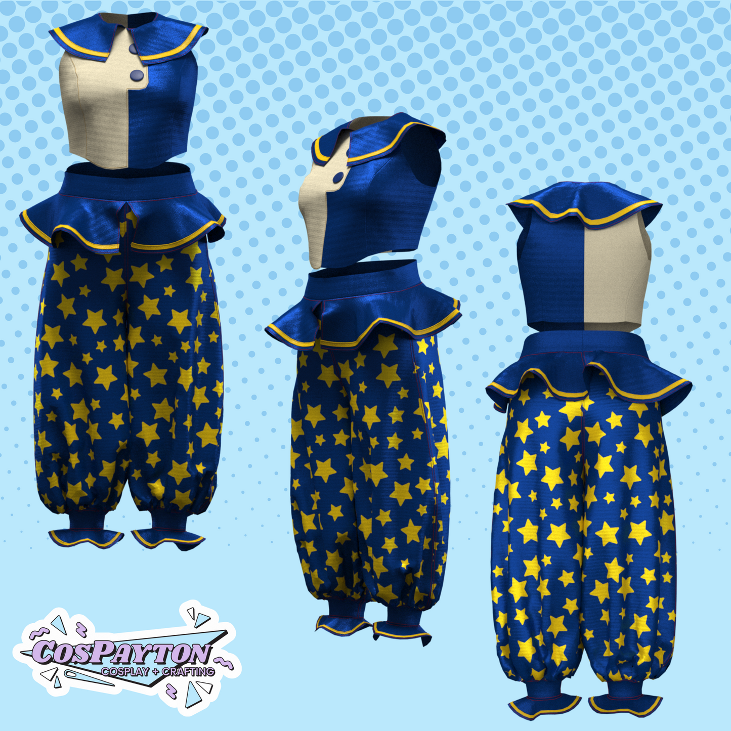 Sun and Moon PDF Cosplay Pattern | Five Nights at Freddy's Inspired Printable Costume Pattern