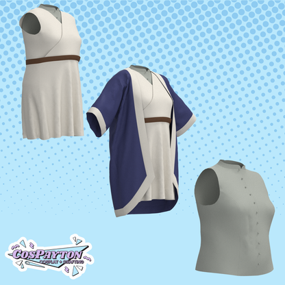 Falin Touden Jacket, Undershirt, and Tunic PDF Cosplay Pattern | Delicious in Dungeon/Dungeon Meshi Inspired Printable Costume Pattern