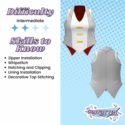 Jayce Jacket and Vest PDF Cosplay Pattern Bundle | Arcane Inspired Printable Costume Pattern