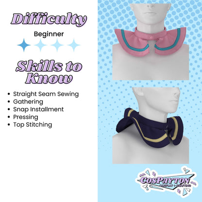Jester Ruffle Collar PDF Cosplay Pattern | Printable Costume Pattern