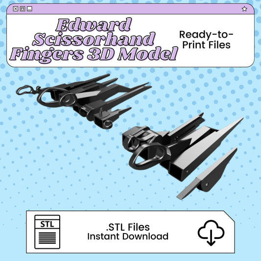 Edward Scissorhands Wearable Fingers 3D Print File Inspired by Edward Scissorhands | STL for Cosplay