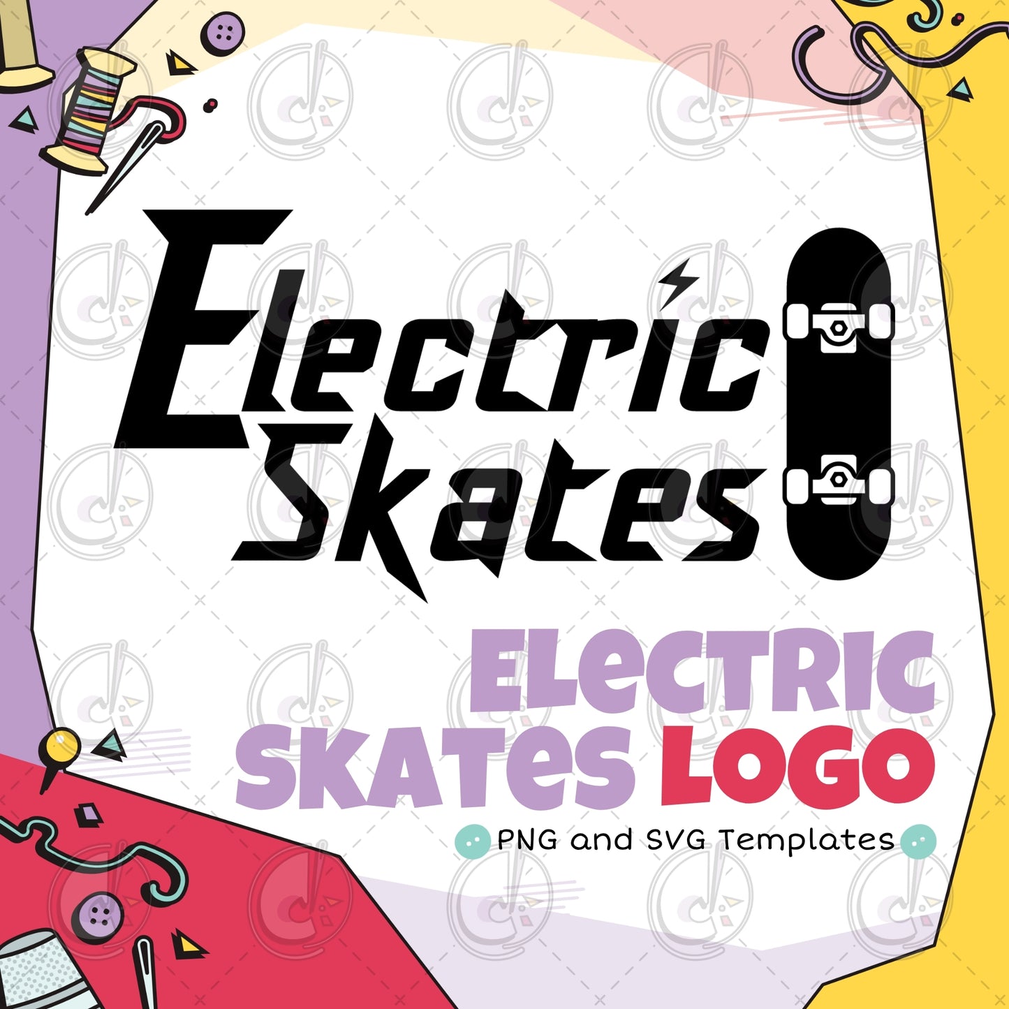 Electric Skates Band Logo Cosplay Template (Digital Download)