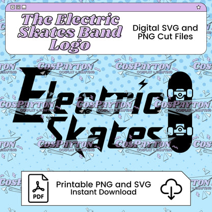 Electric Skates Band Logo Inspired by SpongeBob The Musical | PNG SVG Available