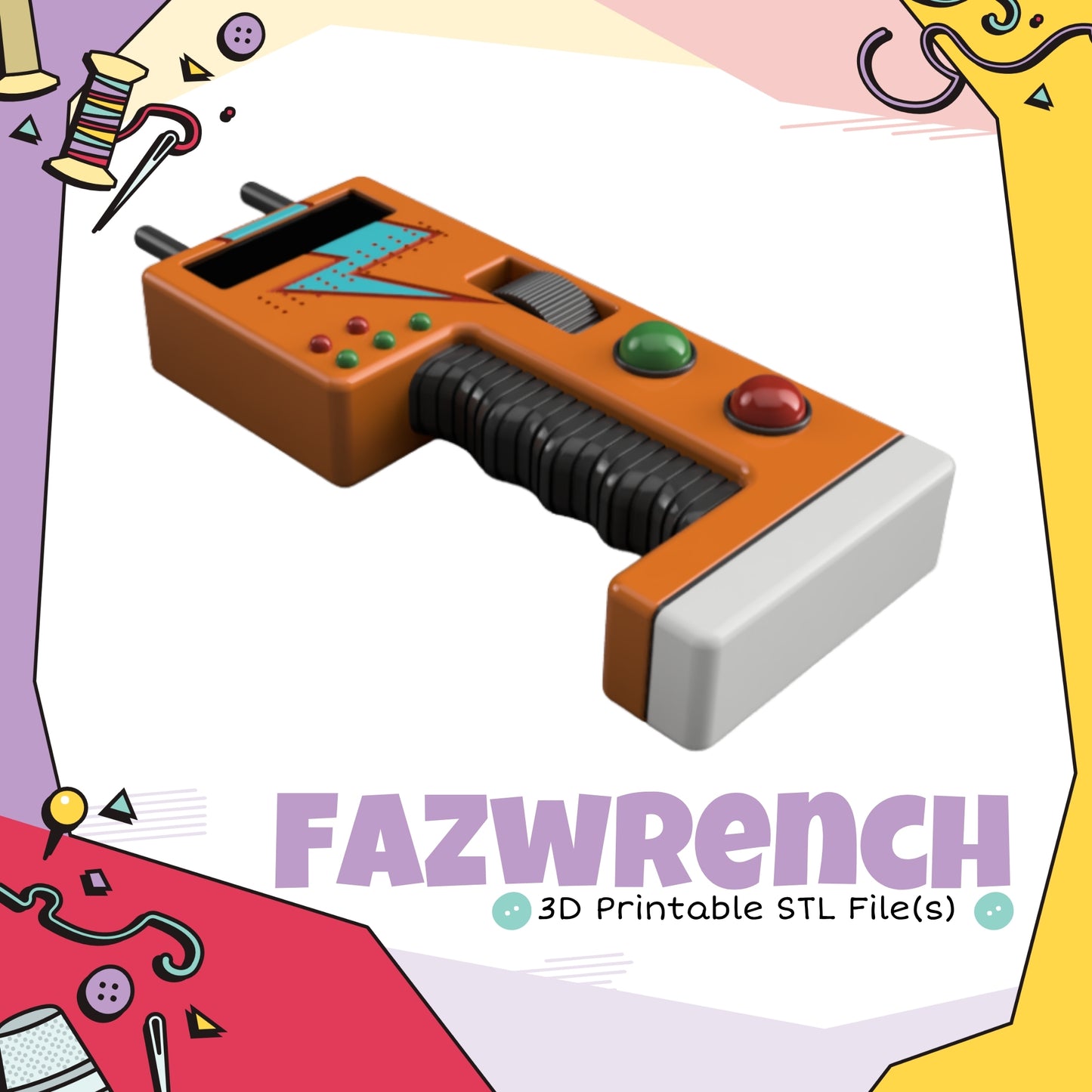 Fazwrench Cosplay 3D Print STL (Digital Download)