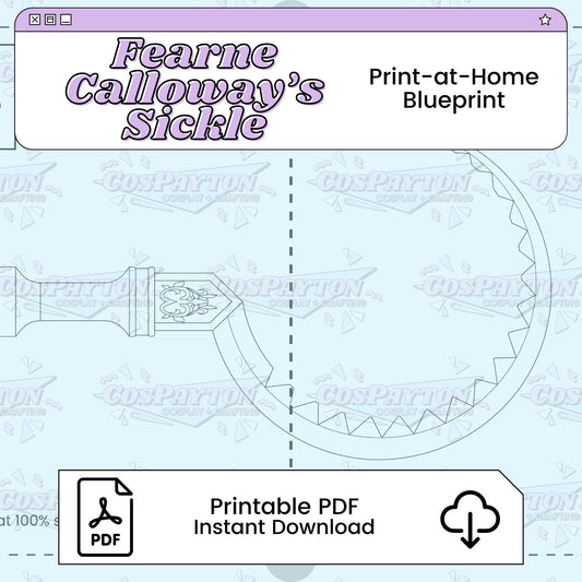 Fearne's Sickle Printable Cosplay Blueprint | Inspired by Critical Role