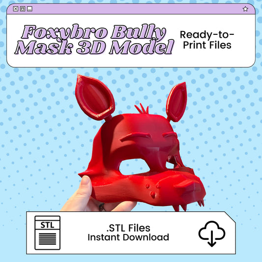 Foxy/Foxybro Mask 3D Print File Inspired by Five Nights at Freddy's | STL for Cosplay
