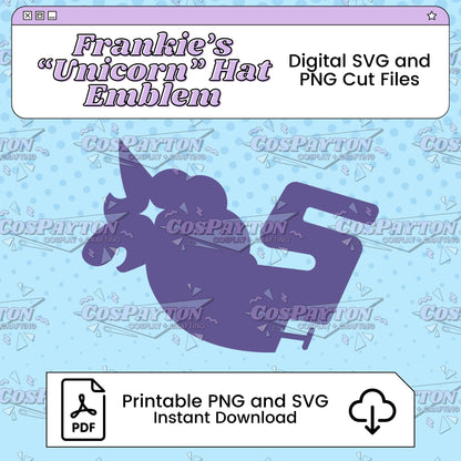 Frankie’s “Unicorn” Hat Emblem Cosplay Template Inspired by Knights of Guinevere | PNG SVG Available