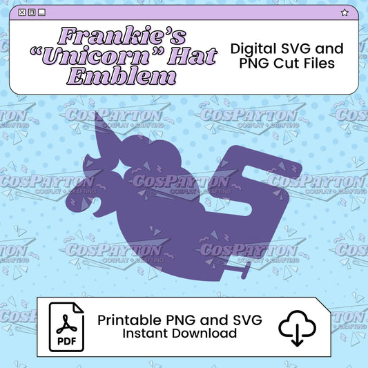 Frankie’s “Unicorn” Hat Emblem Cosplay Template Inspired by Knights of Guinevere | PNG SVG Available