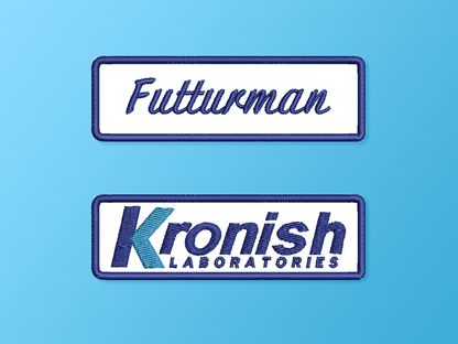 Josh Futturman "Kronish Labs" Patches | Future Man Inspired Cosplay Embroidered Patch