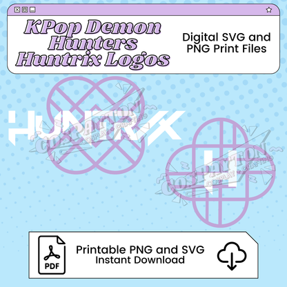 Huntrix Logo Cosplay Template Inspired by KPop Demon Hunters | PNG SVG Available