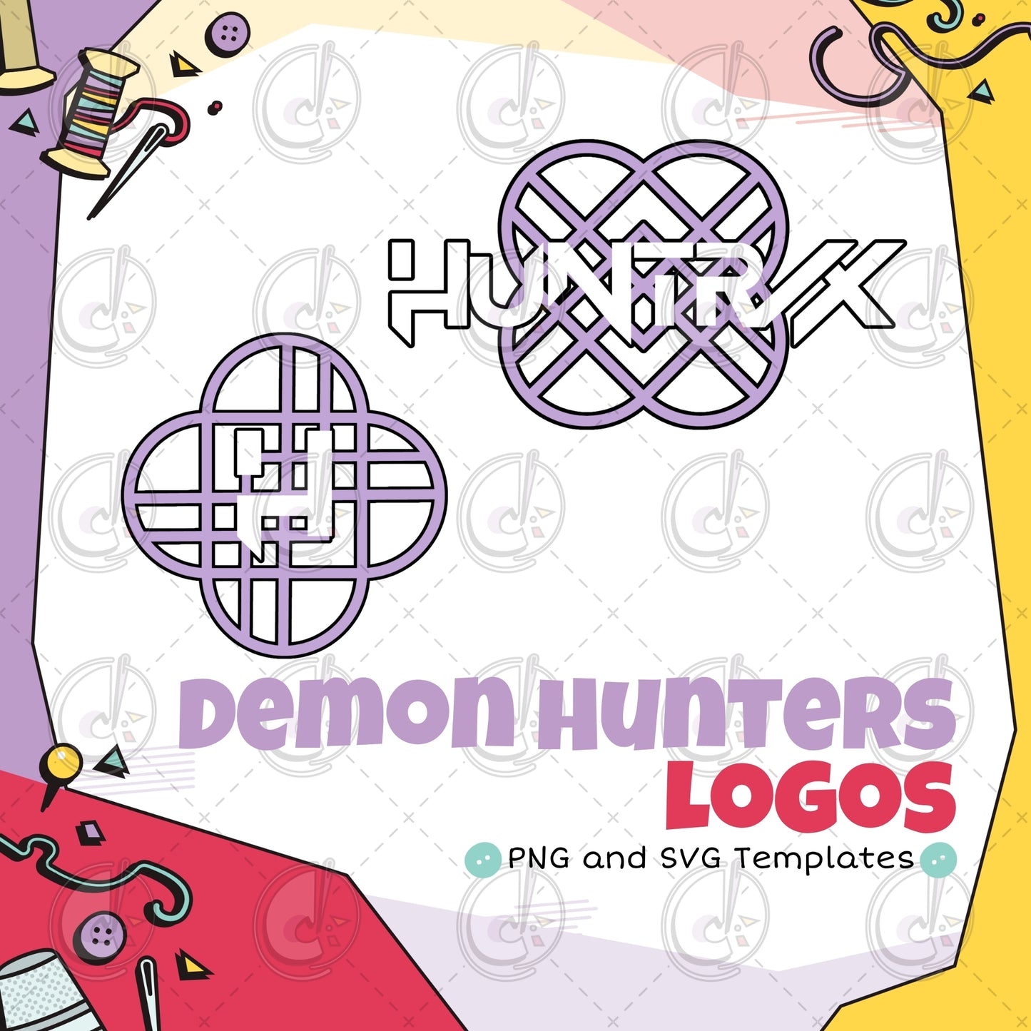 Demon Hunter Logo Cosplay Template (Digital Download