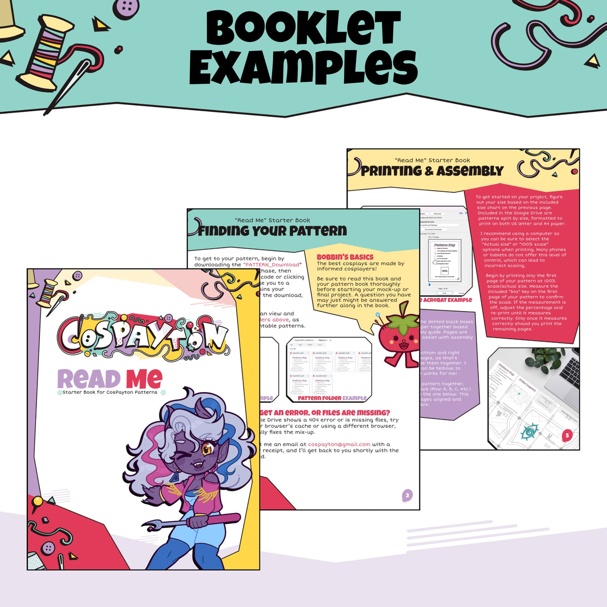 “Read Me” Cosplay Sewing Pattern Tips and Tricks Booklet