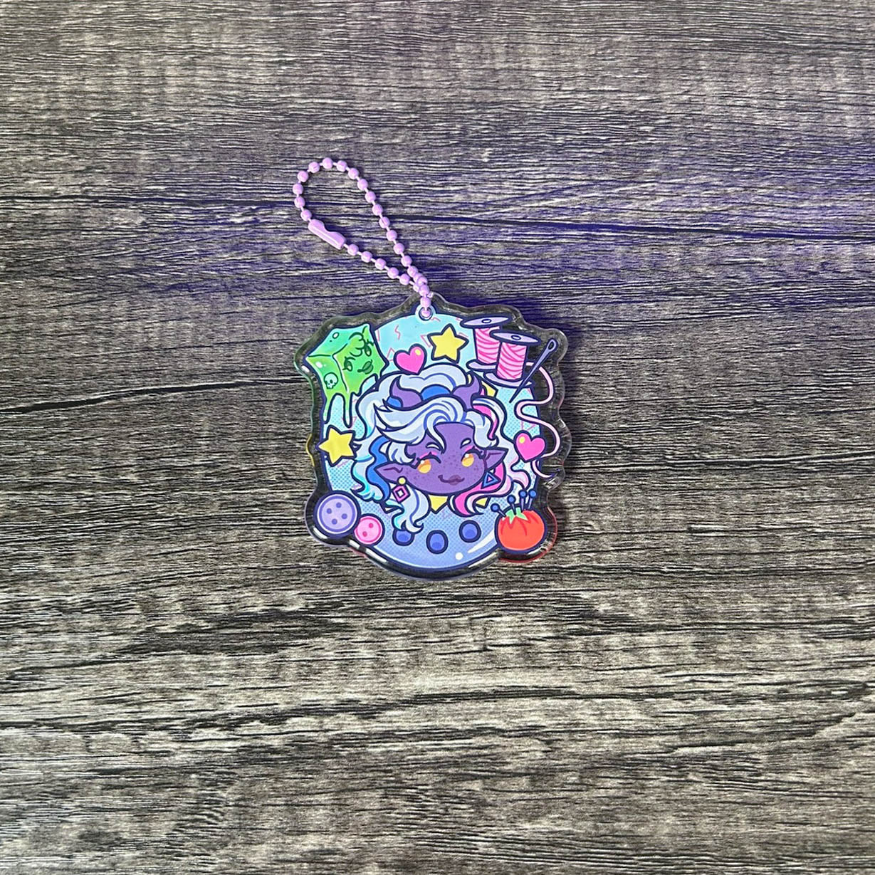 Zenirith Tiefling Mascot Acrylic Charm | CosPayton Cosplay Keychain