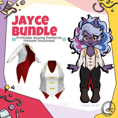 Jayce Jacket and Vest Cosplay Sewing Pattern Bundle (Digital Download)