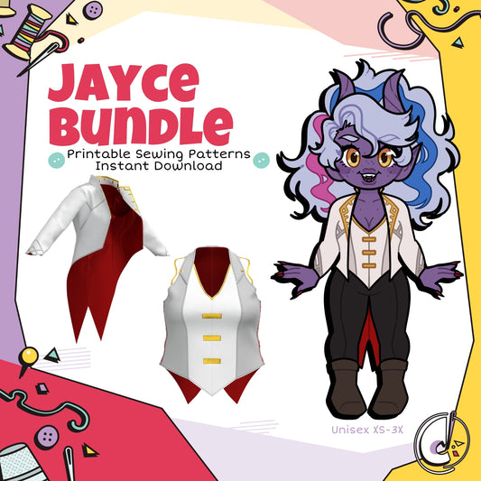 Jayce Jacket and Vest Cosplay Sewing Pattern Bundle (Digital Download)
