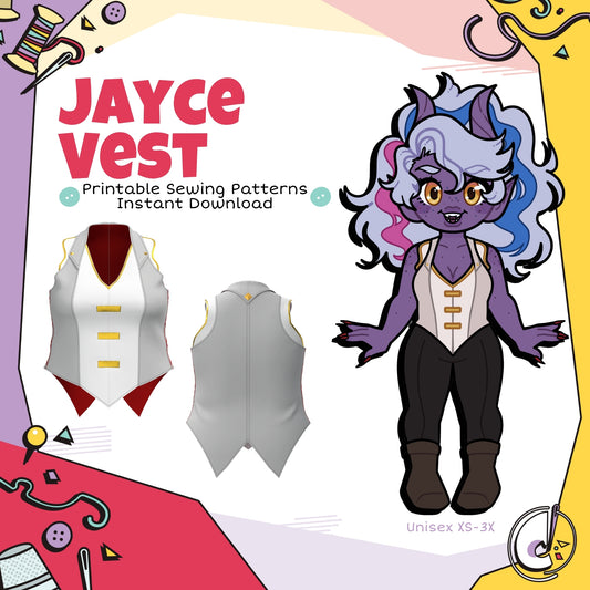 Jayce Vest Cosplay Sewing Pattern (Digital Download)
