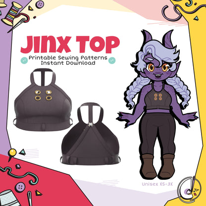 Jinx Halter Top Cosplay Sewing Pattern (Digital Download)