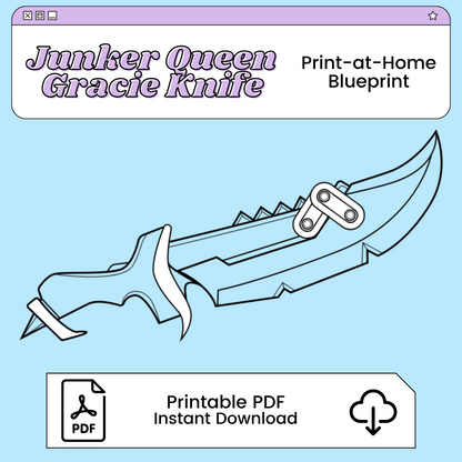 Junker Queen Gracie Knife Printable Cosplay Blueprint | Inspired by Overwatch