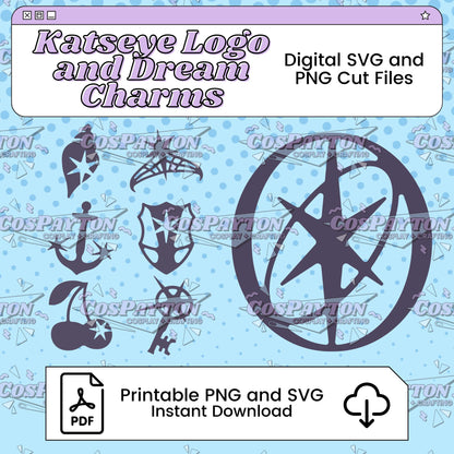 Katseye Dream Charm and Logo Printable Template Inspired by Katseye | PNG PDF SVG Available