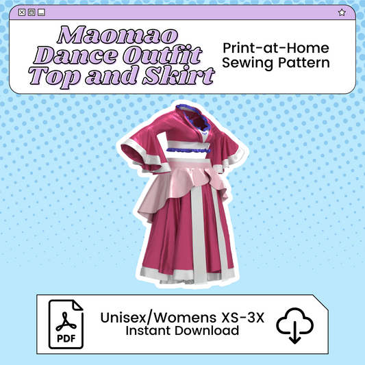 Maomao Dance Outfit Top and Skirt PDF Cosplay Pattern | The Apothecary Diaries Inspired Printable Costume Pattern