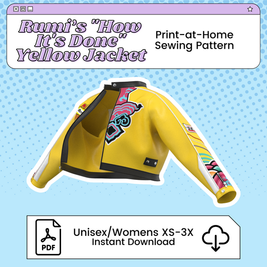 Rumi’s “How It's Done” Yellow Jacket PDF Cosplay Pattern | KPop Demon Hunters Inspired Printable Costume Pattern