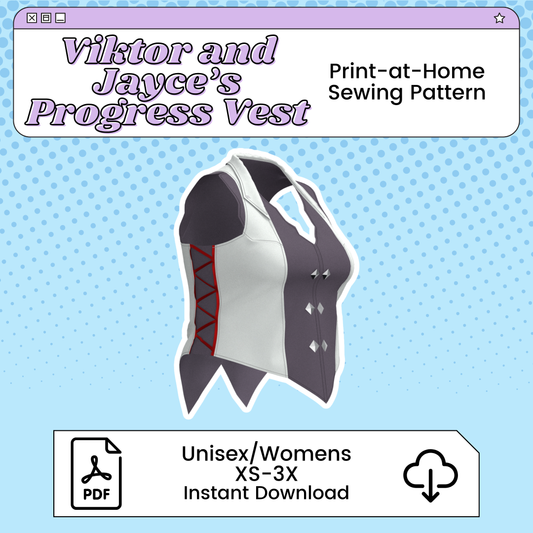 Progress Vest PDF Cosplay Pattern | Arcane Viktor and Jayce Inspired Printable Costume