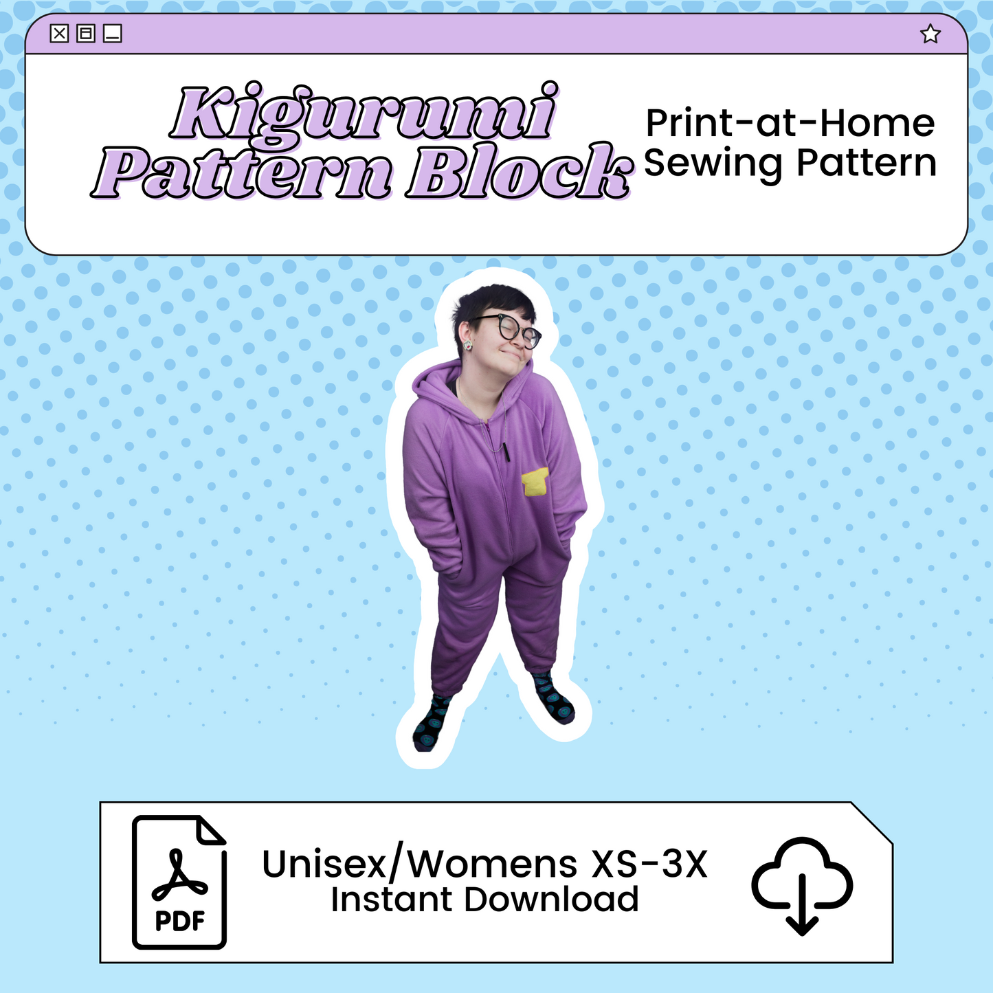 Customizable Kigurumi PDF Cosplay Pattern | Swappable Ears and Tails Included