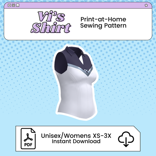 Vi Shirt PDF Cosplay Pattern | Arcane Inspired Printable Costume Pattern