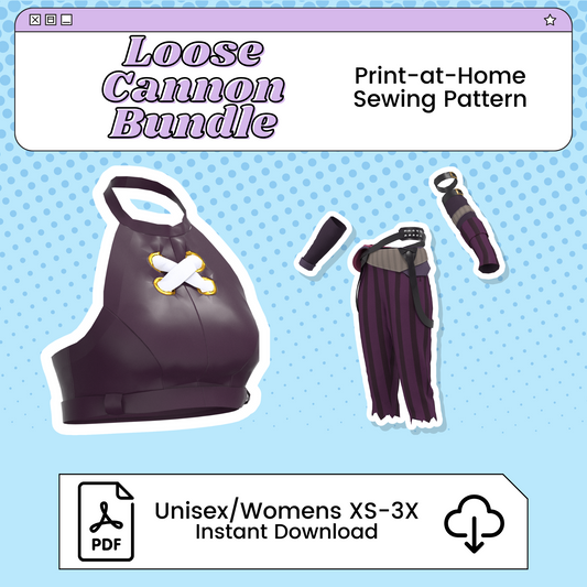 Jinx Bundle PDF Cosplay Pattern | Arcane Inspired Printable Costume Pattern