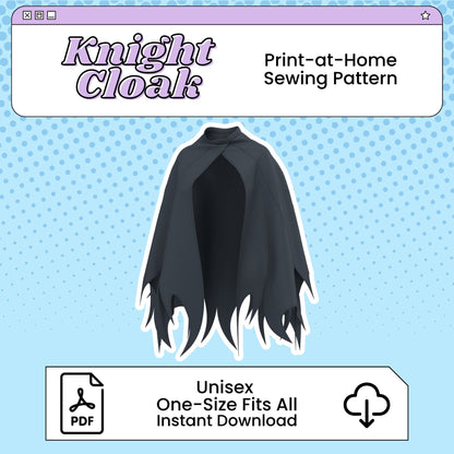 Knight Cloak PDF Cosplay Pattern | Hollow Knight Inspired Printable Costume Pattern