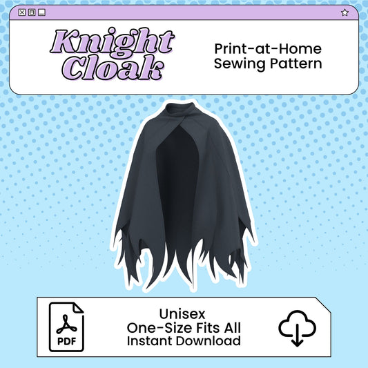 Knight Cloak PDF Cosplay Pattern | Hollow Knight Inspired Printable Costume Pattern