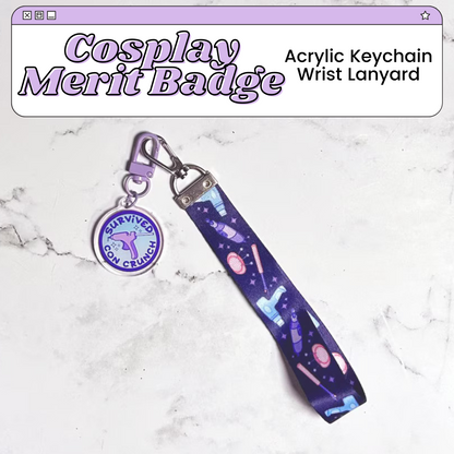 Cosplay Merit Badge Wristlet Lanyard Keychain | Cosplay and Crafting Inspired Accessory