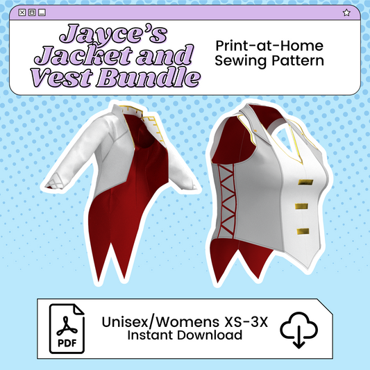 Jayce Jacket and Vest PDF Cosplay Pattern Bundle | Arcane Inspired Printable Costume Pattern