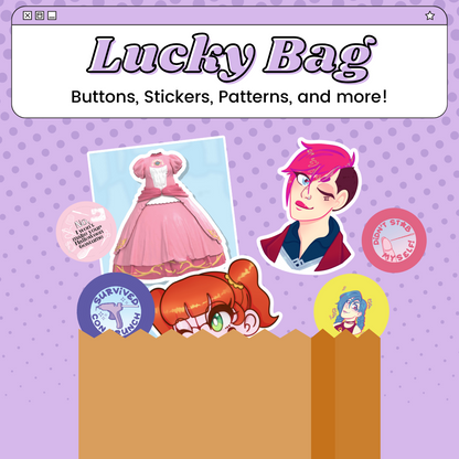 Lucky Surprise Bags 2025 Edition | Contains Stickers, Patches, Buttons, and Patterns