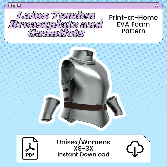 Laios Touden Breastplate and Gauntlets PDF Cosplay Pattern | Delicious in Dungeon/Dungeon Meshi Inspired Printable Costume Pattern