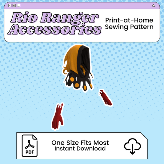 Rio Ranger Accessories PDF Cosplay Pattern | Your Turn to Die Inspired Printable Costume Pattern