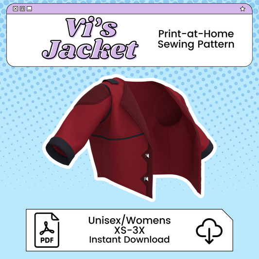 Vi Jacket PDF Cosplay Pattern | Arcane Inspired Printable Costume Pattern