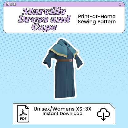 Marcille Donato Dress and Cape PDF Cosplay Pattern | Delicious in Dungeon/Dungeon Meshi Inspired Printable Costume Pattern