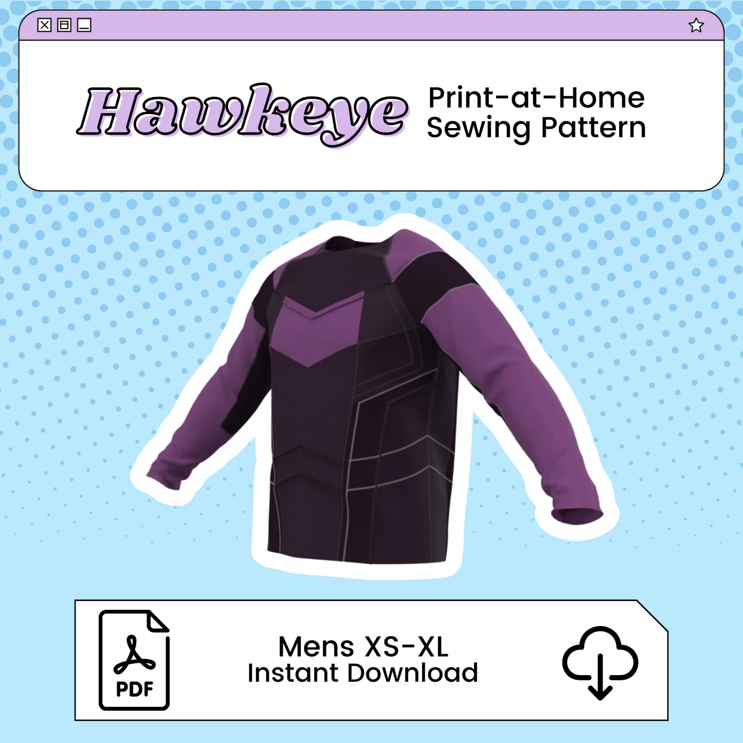 Hawkeye Jacket PDF Cosplay Pattern | Marvel Inspired Printable Costume