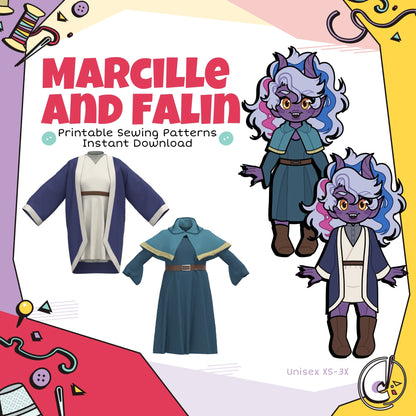 Marcille and Falin Cosplay Sewing Pattern Bundle (Digital Download)