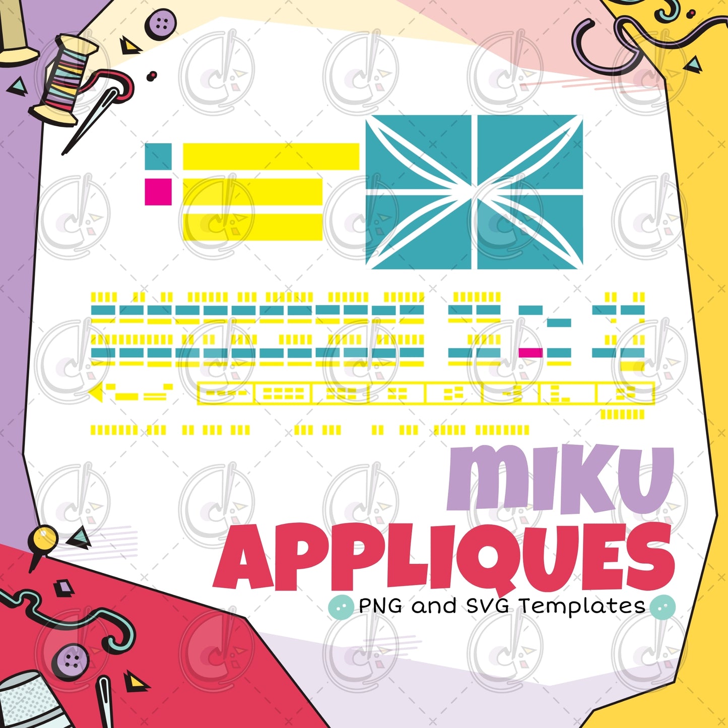 Hatsune Miku Applique Details Cosplay Template (Digital Download)