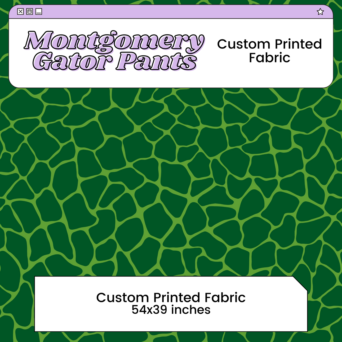 Montgomery Gator Pants Custom Printed Cosplay Fabric | Inspired by Five Nights at Freddy's: Security Breach