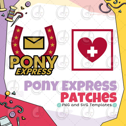 Pony Express Cosplay Patches Template (Digital Download)