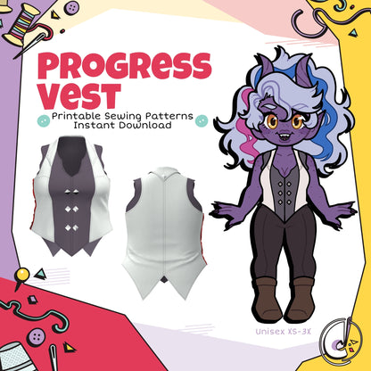 Progress Vest Cosplay Sewing Pattern (Digital Download)