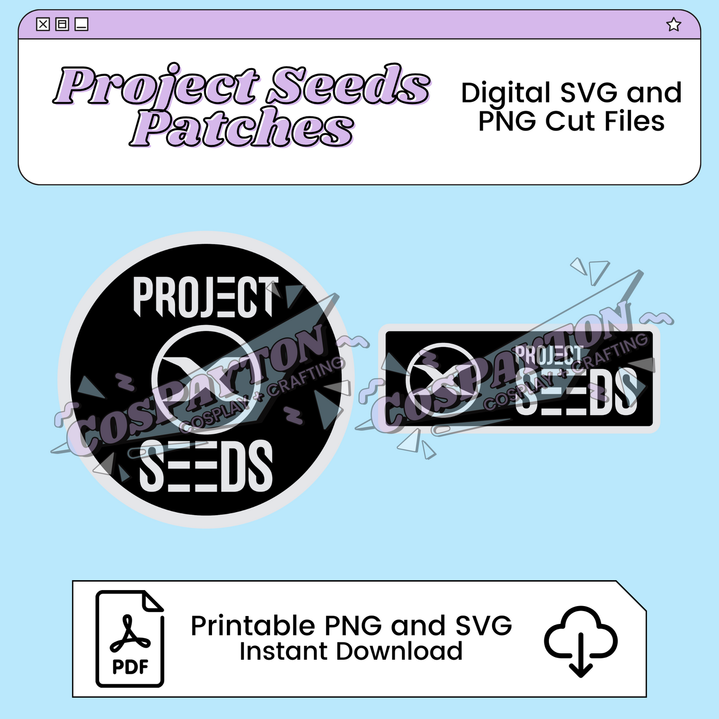 Project Seeds Printable Cosplay Template | PNG PDF SVG | Inspired by Trigun: Stampede
