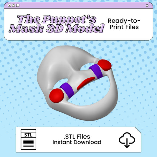 Puppet/Marionette Mask 3D Print File Inspired by Five Nights at Freddy's | STL for Cosplay