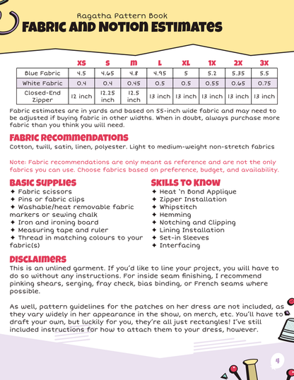 Ragatha Dress Cosplay Sewing Pattern (Digital Download)