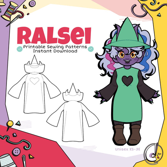 Ralsei Dress and Hat Cosplay Sewing Pattern (Digital Download)